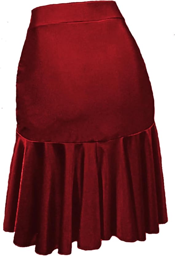 Asymmetrical Latin Dance Skirt for Women Ballroom Salsa Skirt with Shorts
