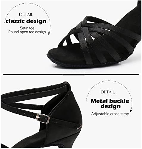 Ballroom Latin Dance Shoes for Women Salsa Tango Practice Dancing Shoes 2 Inch Heel