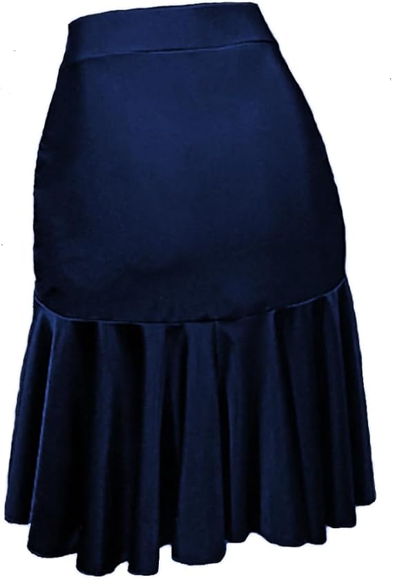 Asymmetrical Latin Dance Skirt for Women Ballroom Salsa Skirt with Shorts