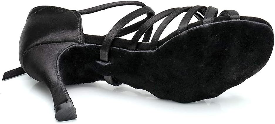Women's Latin Dance Shoes Satin Professional Ballroom Salsa Practice Performance Dance Shoes