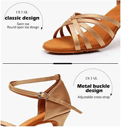 Ballroom Latin Dance Shoes for Women Salsa Tango Practice Dancing Shoes 2 Inch Heel