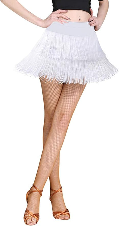 Fringe Dance Skirts for Women Teens Ballroom Latin Salsa Skirt