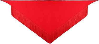 Ladies Latin Dance Fringed Triangle Hip Scarf Women High-Split Tassel Wrap Skirt Rumba Dancing Costume for Salsa Cha-cha