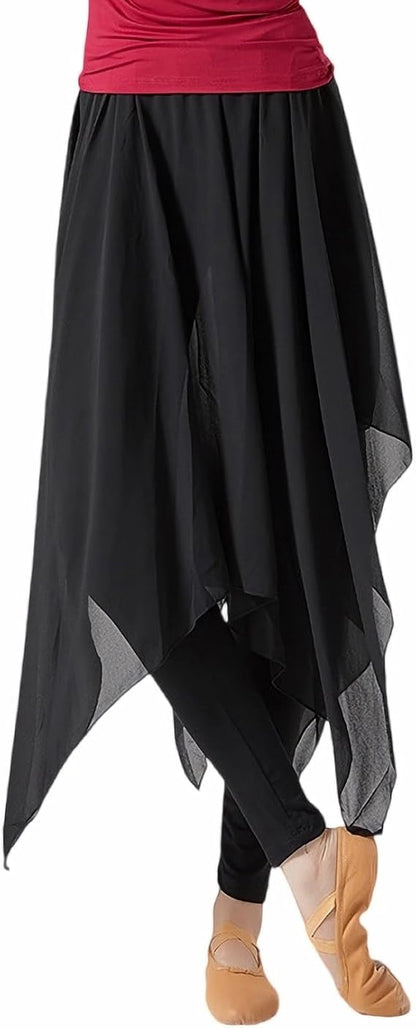 Women's Latin Dance Pants Modern Dance Pants Chiffon Training Clothes