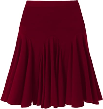 Ruffle Skirt Dance Wear Clothes for Women Black Ballroom Salsa Latin Dance Skirt