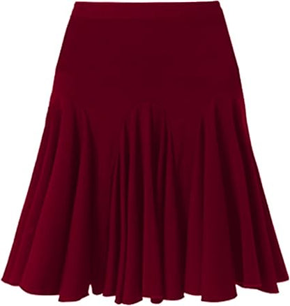 Ruffle Skirt Dance Wear Clothes for Women Black Ballroom Salsa Latin Dance Skirt