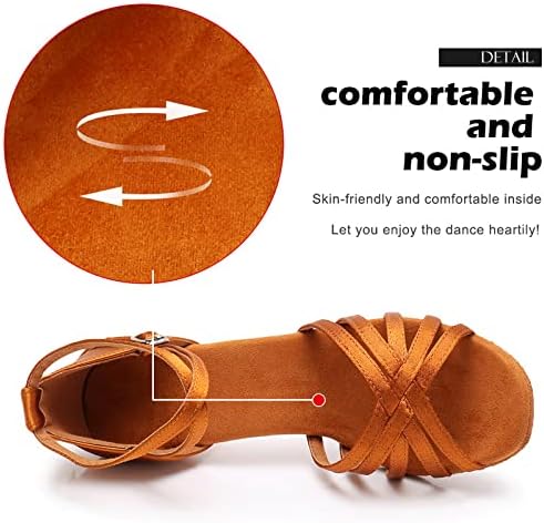 Ballroom Latin Dance Shoes for Women Salsa Tango Practice Dancing Shoes 2 Inch Heel