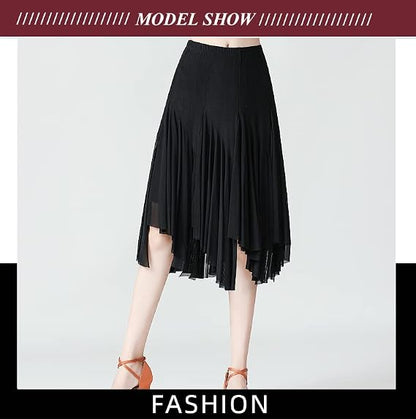 Women Ballroom Dance Skirts Long Swing Skirt Waltz Latin Salsa Belly Dance Skirt for Dancing Flamenco Costume