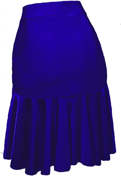 Asymmetrical Latin Dance Skirt for Women Ballroom Salsa Skirt with Shorts