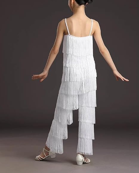 Women's 7 Tier Tassel Latin Dance Fringe Pants