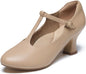 2.5" T-Strap Character Shoes for Women, 1920s Ballroom Latin Dance Shoe
