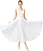 Women's U Neck Sleeveless Lyrical Dance Dress Contemporary Ballet Costume Flowy Tulle Skirt with Shorts