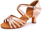 Women's Satin Latin Ballroom Salsa Indoor Performance Dance Shoe