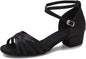 Ballroom Latin Salsa Dance Shoes Women Low Heel Practice Dancing Sandals for Social Dance Beginner S04