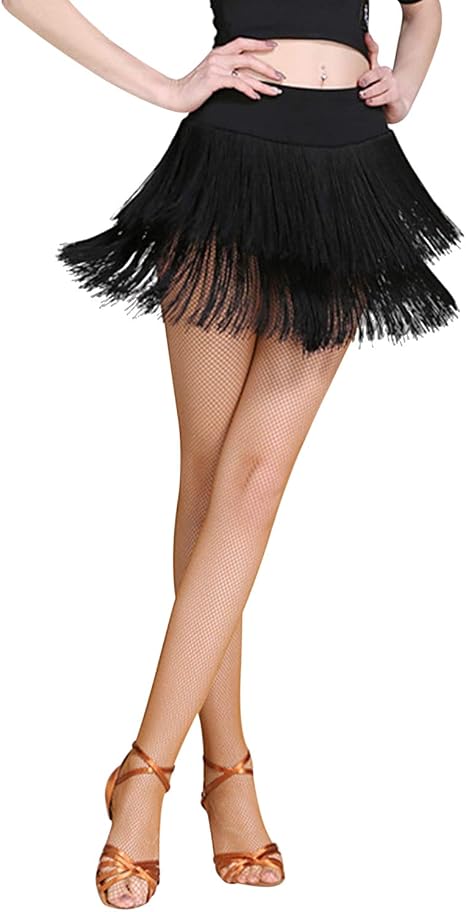 Fringe Dance Skirts for Women Teens Ballroom Latin Salsa Skirt