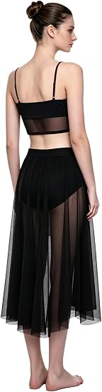 Women Lyrical Dance Costume,2pcs Dance Dress