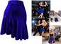 Asymmetrical Latin Dance Skirt for Women Ballroom Salsa Skirt with Shorts
