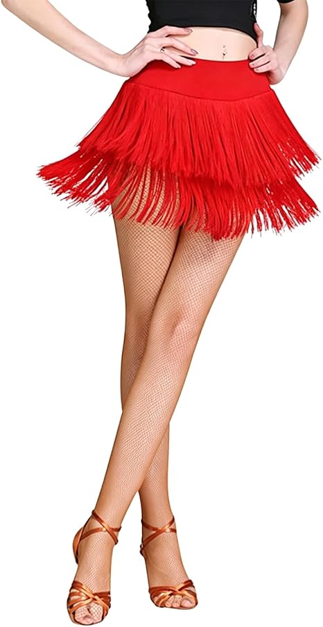 Fringe Dance Skirts for Women Teens Ballroom Latin Salsa Skirt