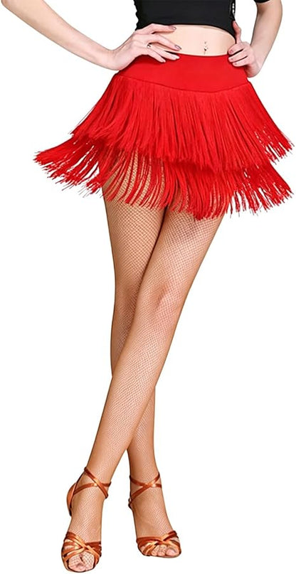 Fringe Dance Skirts for Women Teens Ballroom Latin Salsa Skirt