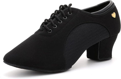 Women's Latin Dance Shoes Lace-up Ballroom Modern Salsa Rhythm Teaching Practice Professional Performance Dance Shoes