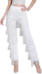 Women's 7 Tier Tassel Latin Dance Fringe Pants