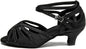 Women’s Ballroom Latin Salsa Dance Shoes, 2-Inch Low Heel, Comfortable with Rhinestones, Suede Sole, Lightweight, for Beginners, Practice, Social & Party
