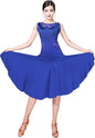 Ballroom Dance Dresses for Women Fringed Lace Back Salsa Latin Dance Dress with Shorts (5 Colors)