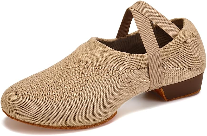 Women's Latin Dance Practice Shoes for Beginners 1" Low Heel