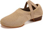 Women's Latin Dance Practice Shoes for Beginners 1" Low Heel