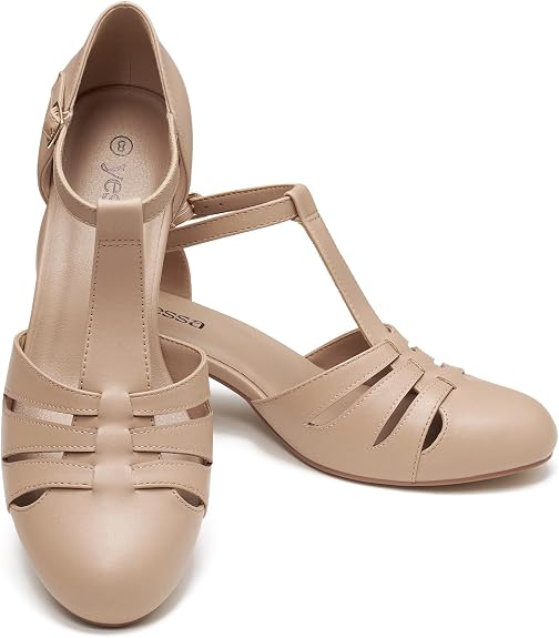 2" T-Strap Character Shoes for Women, 1920s Flapper Dance Shoes Ballroom