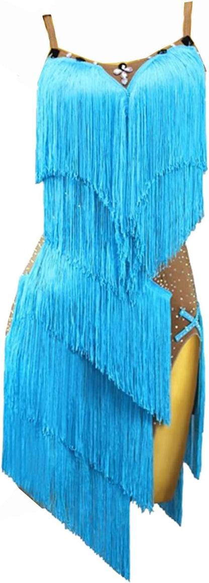 Women's Latin Dance Dress Tassels Competition Performance Elegant and Dynamic Dancewear
