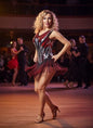Latin Dance Dress for Women Tassel Fringe Sparkly Sequin V-Neck Backless Leotard Bodysuit XS-XL
