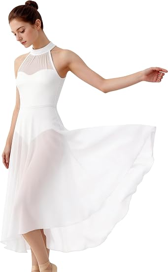 Lyrical Dance Costume for Women Contemporary Dance Dress Flowy Lyrical Style Costume