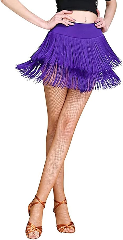 Fringe Dance Skirts for Women Teens Ballroom Latin Salsa Skirt