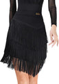 Women's Fringe Mini Skirt High Waisted Tassel Bodycon Party Skirt Ballroom Latin Tango Slasa Dance Skirt