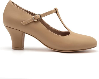 2.5" T-Strap Character Shoes for Women