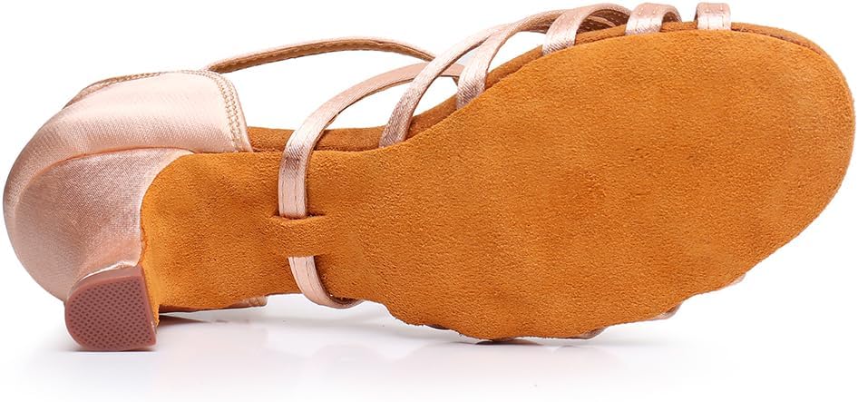 Women's Satin Latin Ballroom Salsa Indoor Performance Dance Shoe