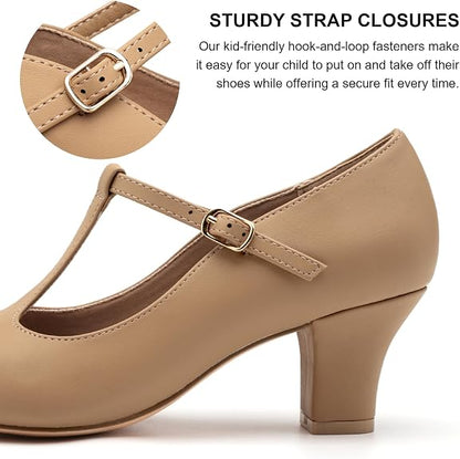 2.5" T-Strap Character Shoes for Women
