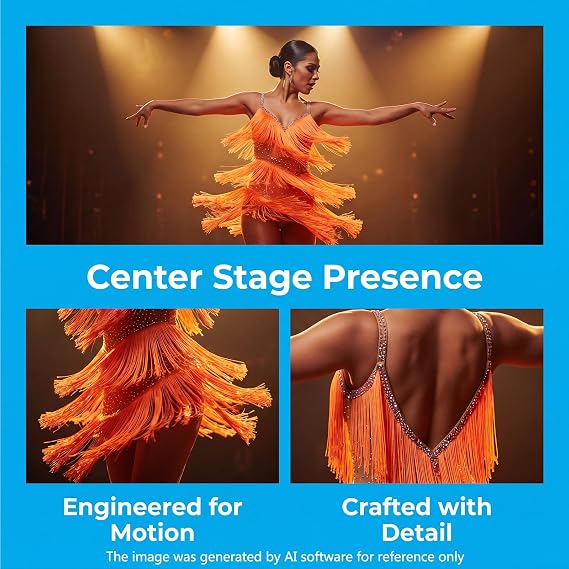 Women's Latin Dance Dress Tassels Competition Performance Elegant and Dynamic Dancewear