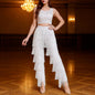 Women's 7 Tier Tassel Latin Dance Pant 4.6 Star Fringe Pants
