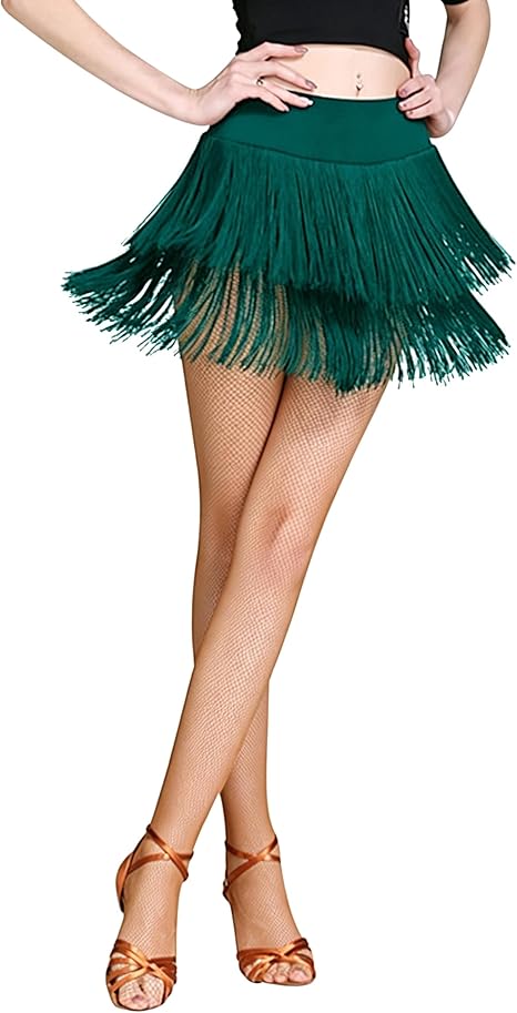 Fringe Dance Skirts for Women Teens Ballroom Latin Salsa Skirt