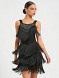 Women's Latin Dance Dress - Sparkly Rhinestones Fringe Salsa Ballroom Dance Outfit Stage Performance Costume