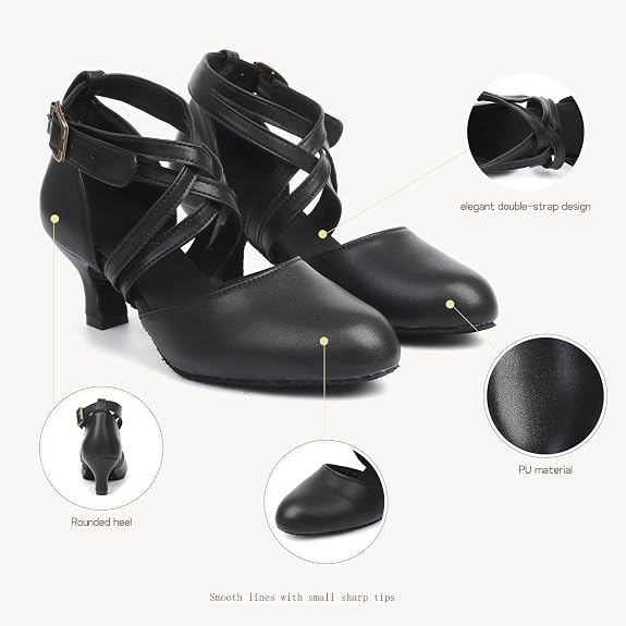 Latin Dance Shoes for Women,Lace-up Ballroom Heels for Modern Teaching Practice
