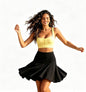 Ruffle Skirt Dance Wear Clothes for Women Black Ballroom Salsa Latin Dance Skirt