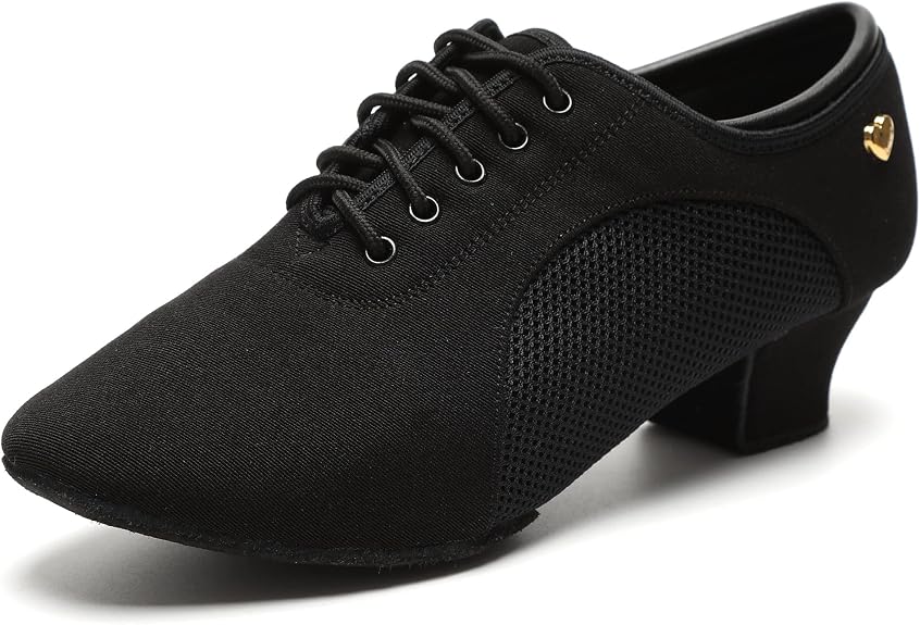 Women's Latin Dance Shoes Lace-up Ballroom Modern Salsa Rhythm Teaching Practice Professional Performance Dance Shoes