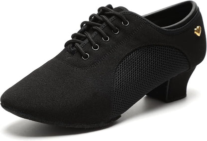 Women's Latin Dance Shoes Lace-up Ballroom Modern Salsa Rhythm Teaching Practice Professional Performance Dance Shoes