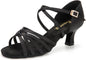 Ballroom Dance Shoes Women Satin Latin Salsa Tango Practice Dancing Shoes 2.2" Latin Dance Heels