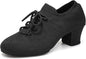 Women's Knit Latin Dance Shoes 2 Inch Block Heel