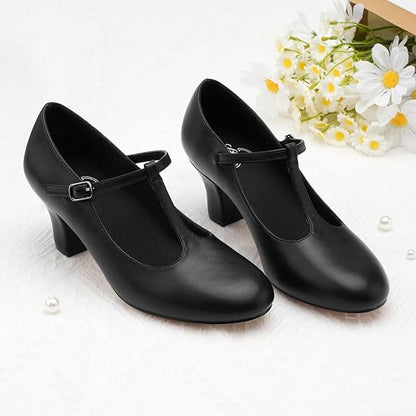 2.5" T-Strap Character Shoes for Women