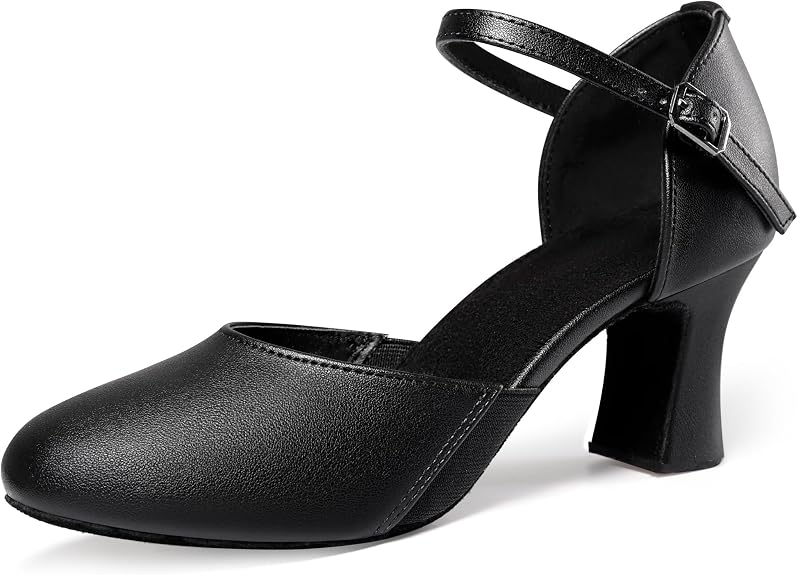 Women 2" Character Shoes Side Elastic Ballroom Latin